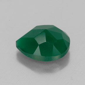 2.57캐럿 천연 그린 아게이트, 투명한, 10.2×8.1 mm, 투명/반투명