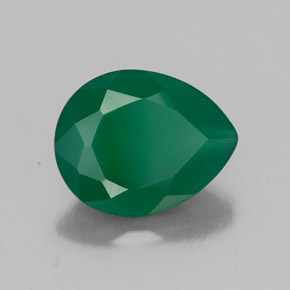 2.17캐럿 천연 그린 아게이트, 투명한, 10.2×8.2 mm, 투명/반투명
