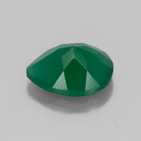 2.17캐럿 천연 그린 아게이트, 투명한, 10.2×8.2 mm, 투명/반투명