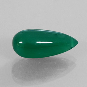 7.51캐럿 천연 그린 아게이트, 투명한, 18.4×8 mm, 투명/반투명