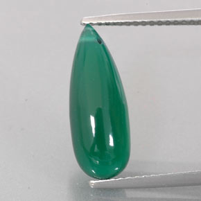 4.34캐럿 천연 그린 아게이트, 투명한, 16.7×6.2 mm, 투명/반투명