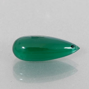 4.34캐럿 천연 그린 아게이트, 투명한, 16.7×6.2 mm, 투명/반투명