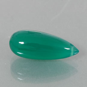 6.24캐럿 천연 그린 아게이트, 투명한, 17.9×7.3 mm, 투명/반투명