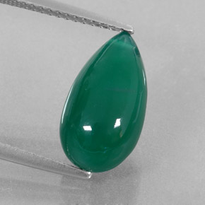 5.48캐럿 천연 그린 아게이트, 투명한, 14.3×7.8 mm, 투명/반투명