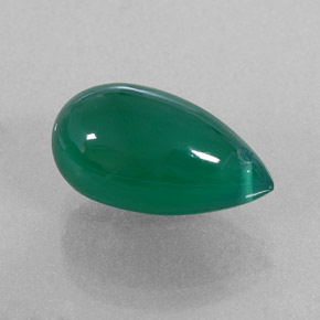5.48캐럿 천연 그린 아게이트, 투명한, 14.3×7.8 mm, 투명/반투명