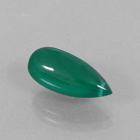 5.34캐럿 천연 그린 아게이트, 투명한, 16.2×7.2 mm, 투명/반투명