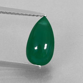 2.56캐럿 천연 그린 아게이트, 투명한, 11.1×6 mm, 투명/반투명