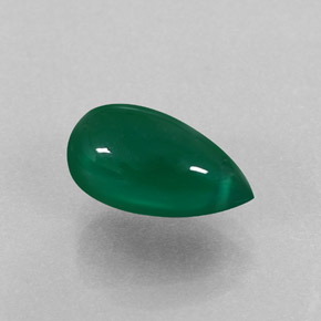 2.56캐럿 천연 그린 아게이트, 투명한, 11.1×6 mm, 투명/반투명