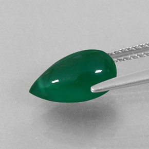 2.56캐럿 천연 그린 아게이트, 투명한, 11.1×6 mm, 투명/반투명