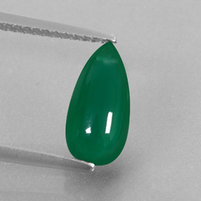 2.36캐럿 천연 그린 아게이트, 투명한, 11.6×5.6 mm, 투명/반투명