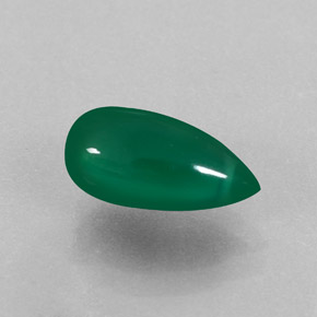 2.36캐럿 천연 그린 아게이트, 투명한, 11.6×5.6 mm, 투명/반투명