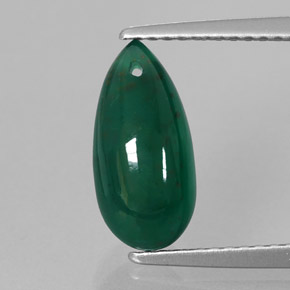 2.85캐럿 천연 그린 아게이트, 투명한, 12.3×5.9 mm, 투명/반투명