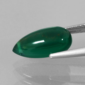 2.85캐럿 천연 그린 아게이트, 투명한, 12.3×5.9 mm, 투명/반투명