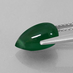 2.07캐럿 천연 녹색 마노, 투명한, 투명/반투명