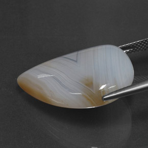 18.98캐럿 천연 멀티컬러 아게이트, 투명한, 25.6×16.3 mm, 투명/반투명