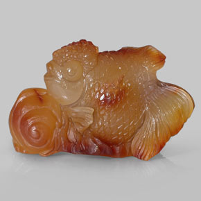 356.10캐럿 천연 옐로우 오렌지 아게이트, 투명한, 61.2×37.5 mm, 투명/반투명