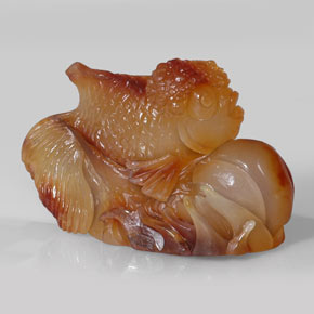 356.10캐럿 천연 옐로우 오렌지 아게이트, 투명한, 61.2×37.5 mm, 투명/반투명