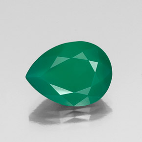6.65캐럿 천연 그린 아게이트, 투명한, 16.1×12.1 mm, 투명/반투명