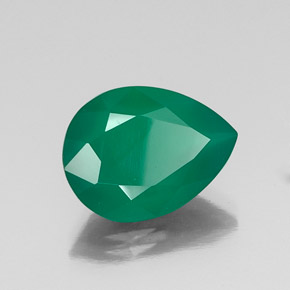 6.65캐럿 천연 그린 아게이트, 투명한, 16.1×12.1 mm, 투명/반투명