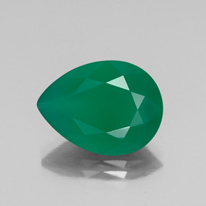 6.50캐럿 천연 그린 아게이트, 투명한, 16×12 mm, 투명/반투명