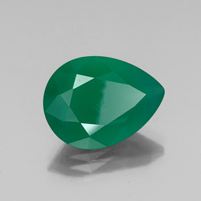 6.50캐럿 천연 그린 아게이트, 투명한, 16×12 mm, 투명/반투명