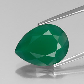 5.43캐럿 천연 그린 아게이트, 투명한, 16×12.1 mm, 투명/반투명