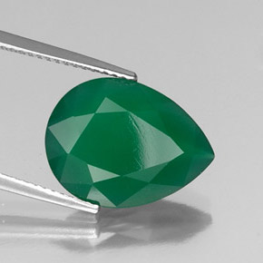 5.43캐럿 천연 그린 아게이트, 투명한, 16×12.1 mm, 투명/반투명