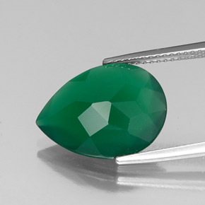 5.43캐럿 천연 그린 아게이트, 투명한, 16×12.1 mm, 투명/반투명