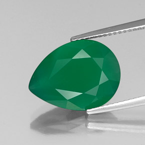 5.79캐럿 천연 그린 아게이트, 투명한, 15.7×11.8 mm, 투명/반투명