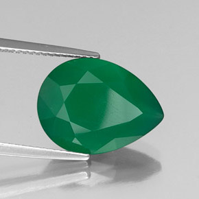 5.79캐럿 천연 그린 아게이트, 투명한, 15.7×11.8 mm, 투명/반투명