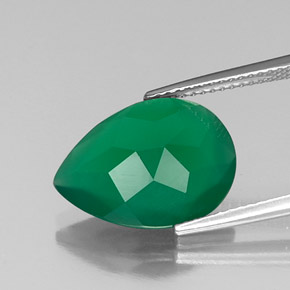 5.79캐럿 천연 그린 아게이트, 투명한, 15.7×11.8 mm, 투명/반투명