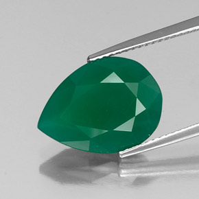 5.52캐럿 천연 그린 아게이트, 투명한, 15.8×11.7 mm, 투명/반투명
