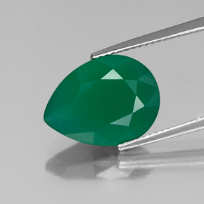 6.29캐럿 천연 그린 아게이트, 투명한, 15.7×11.9 mm, 투명/반투명