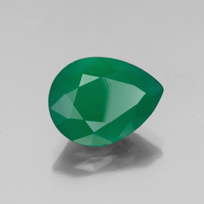 6.88캐럿 천연 그린 아게이트, 투명한, 15.8×12 mm, 투명/반투명