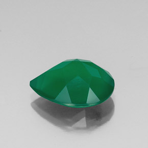 6.88캐럿 천연 그린 아게이트, 투명한, 15.8×12 mm, 투명/반투명