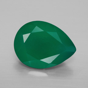 7.24캐럿 천연 그린 아게이트, 투명한, 16.1×12.3 mm, 투명/반투명