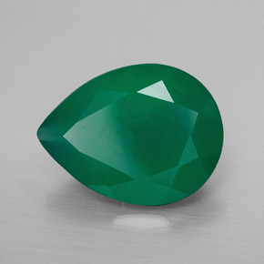 7.24캐럿 천연 그린 아게이트, 투명한, 16.1×12.3 mm, 투명/반투명