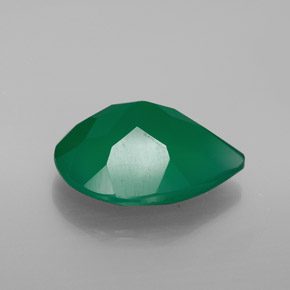 7.24캐럿 천연 그린 아게이트, 투명한, 16.1×12.3 mm, 투명/반투명