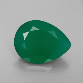 7.40캐럿 천연 그린 아게이트, 투명한, 15.8×12 mm, 투명/반투명