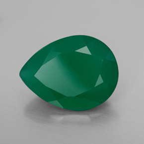7.40캐럿 천연 그린 아게이트, 투명한, 15.8×12 mm, 투명/반투명