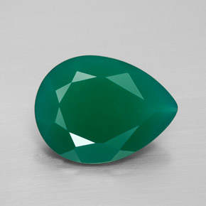 6.15캐럿 천연 그린 아게이트, 투명한, 15.8×12 mm, 투명/반투명