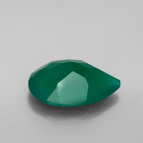 6.15캐럿 천연 그린 아게이트, 투명한, 15.8×12 mm, 투명/반투명
