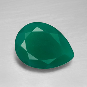 6.15캐럿 천연 그린 아게이트, 투명한, 15.7×11.8 mm, 투명/반투명