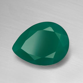6.15캐럿 천연 그린 아게이트, 투명한, 15.7×11.8 mm, 투명/반투명