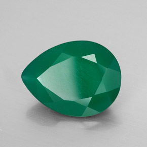 6.53캐럿 천연 그린 아게이트, 투명한, 15.9×12 mm, 투명/반투명