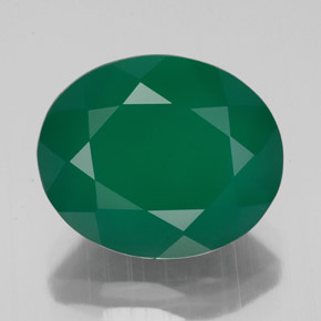 4.42캐럿 천연 그린 아게이트, 투명한, 12.1×10 mm, 투명/반투명