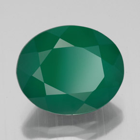 4.42캐럿 천연 그린 아게이트, 투명한, 12.1×10 mm, 투명/반투명