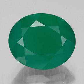4.52캐럿 천연 그린 아게이트, 투명한, 12×10 mm, 투명/반투명