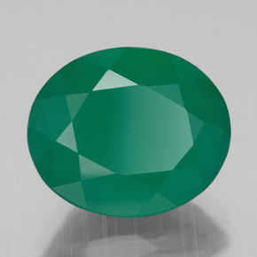 4.52캐럿 천연 그린 아게이트, 투명한, 12×10 mm, 투명/반투명