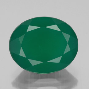 3.75캐럿 천연 그린 아게이트, 투명한, 11.9×9.8 mm, 투명/반투명